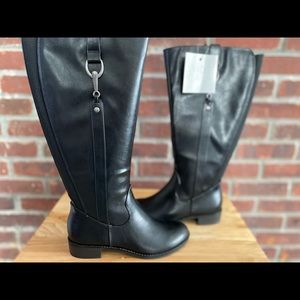 Black Wide Calf boots-size 6